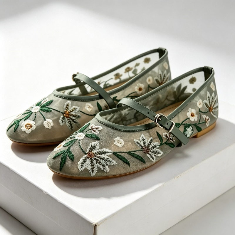 Ethnic Fashion Brand - Malha bordada lazer ballet apartamentos mulheres