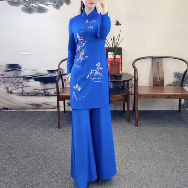 Ao Dai Vietnam Dress - Feminino vietnã tradicional aodai vestido terno