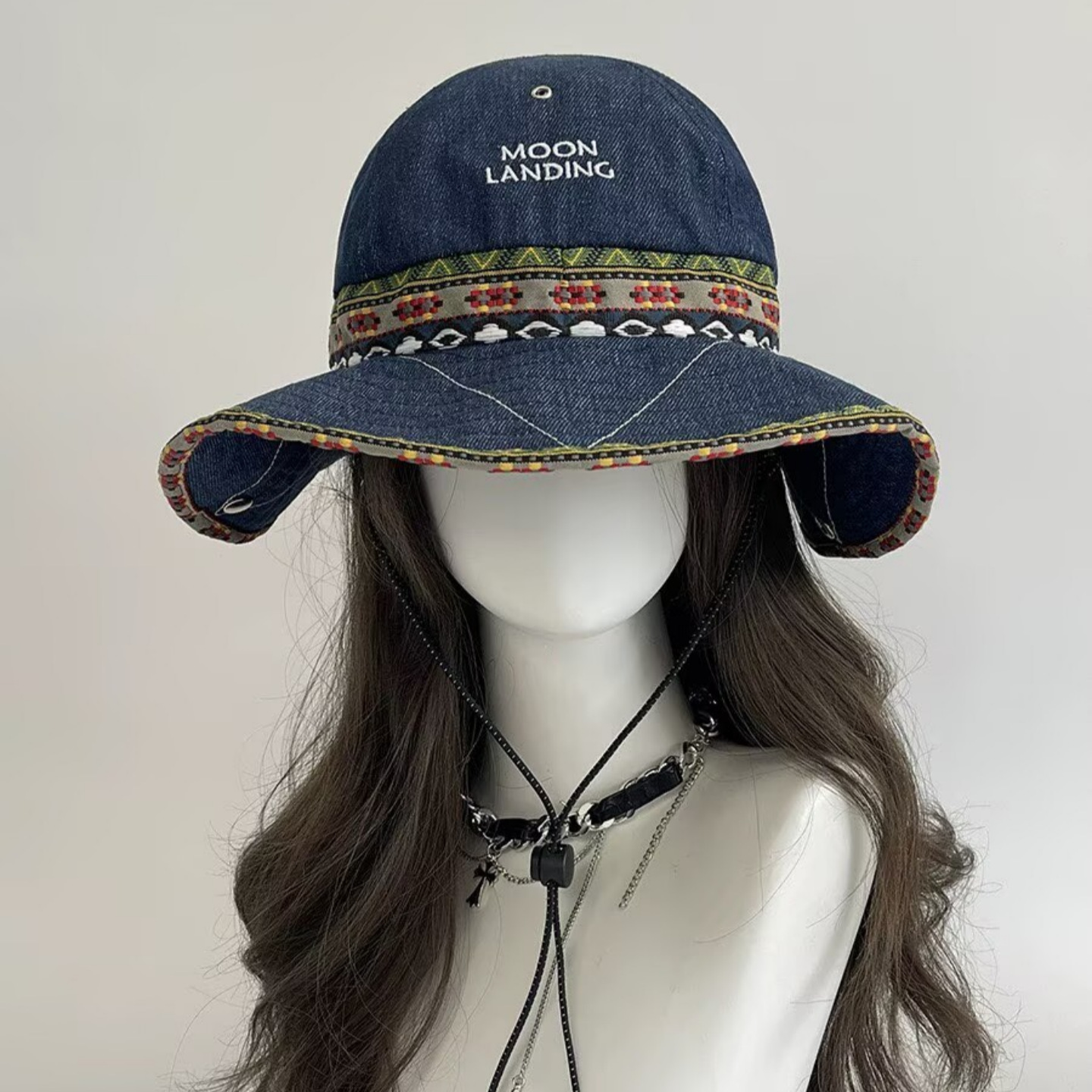 Chapéu Bucket Jeans Boêmio Fem - Ethnic Fashion Photography avaliação e preço