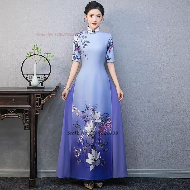 Vestido tradicional vietnamita - Ao Dai Vietnam Dress avaliação e preço
