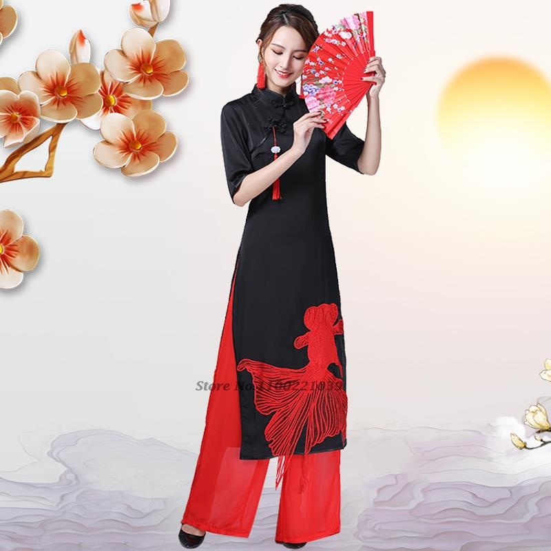 2026 Conjunto Qipao Vintage Vi - Ao Dai Vietnam Dress avaliação e preço