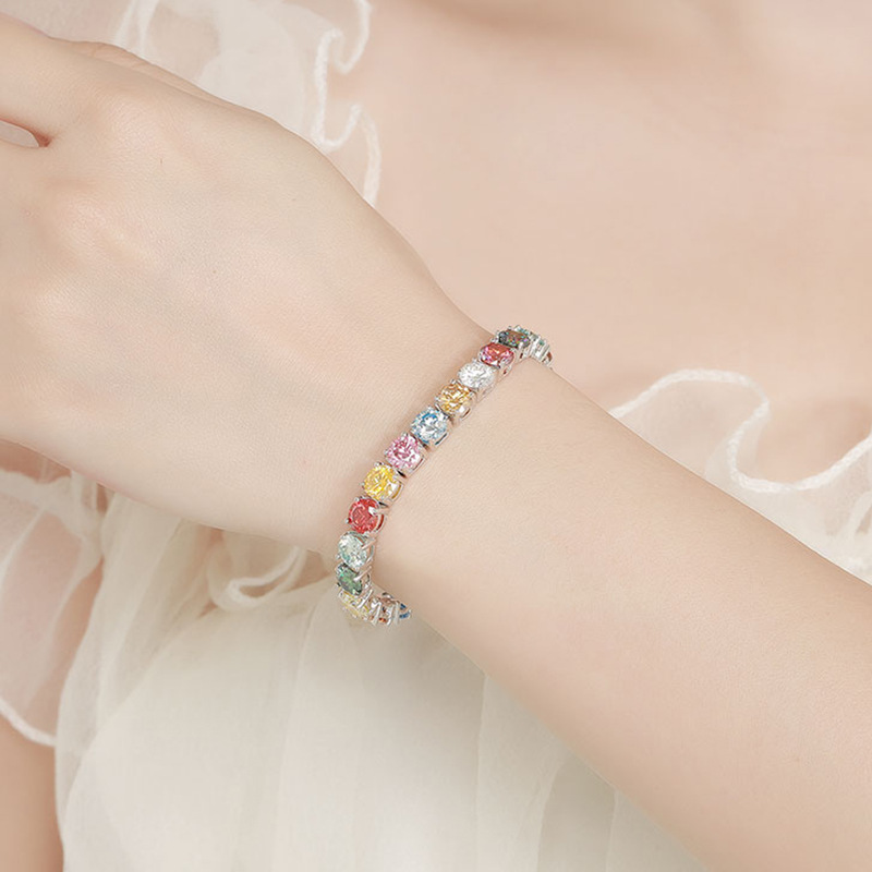 Pulseira de moissanite cor dop - Ethnic Fashion Wear For Women avaliação e preço