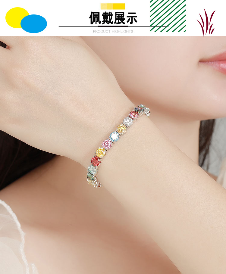 Pulseira de moissanite cor dop - Ethnic Fashion Wear For Women avaliação e preço