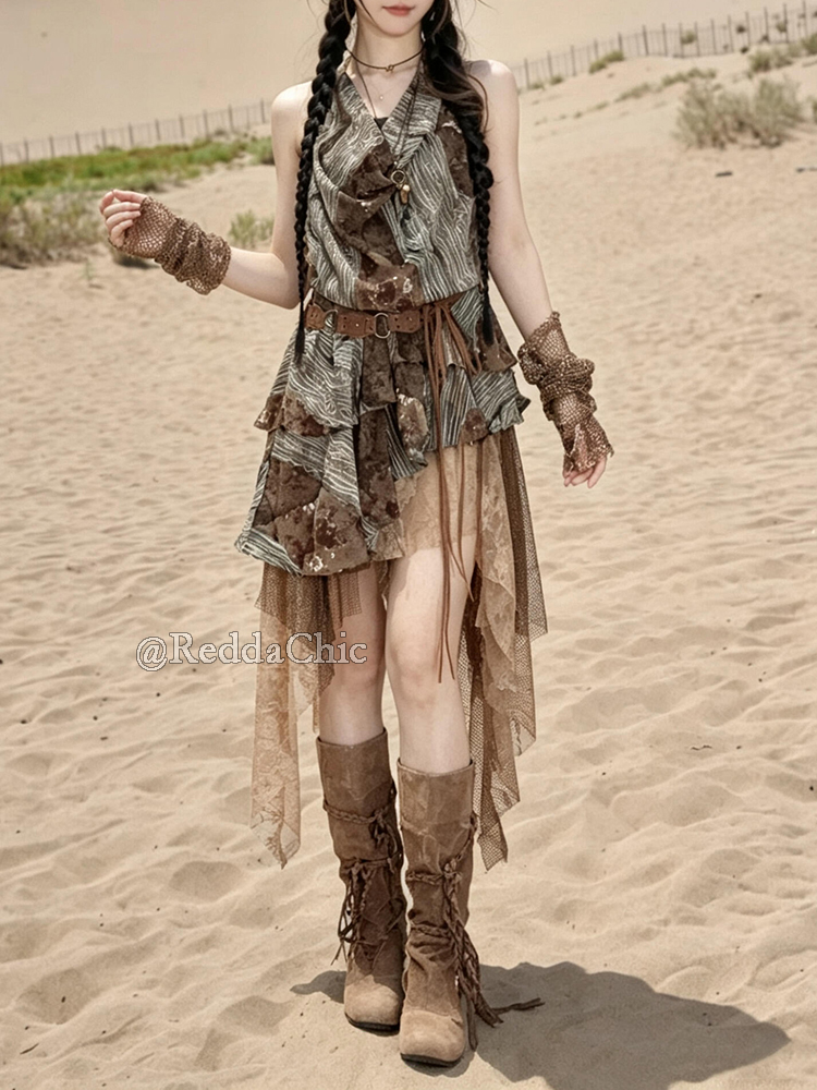 Conjunto de Vestido Irregular  - Ethnic Fashion Collection avaliação e preço